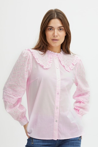 PULZ Jeans Blouse 'Olivia' in Roze: voorkant