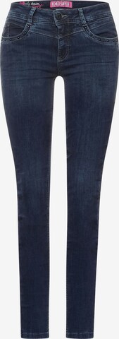 STREET ONE Slimfit Jeans in Blauw: voorkant