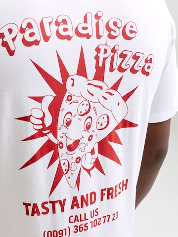 T-Shirt 'JJBrewy' JACK & JONES en blanc