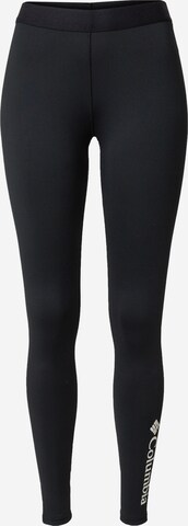 COLUMBIA Skinny Sportovní kalhoty – černá: přední strana