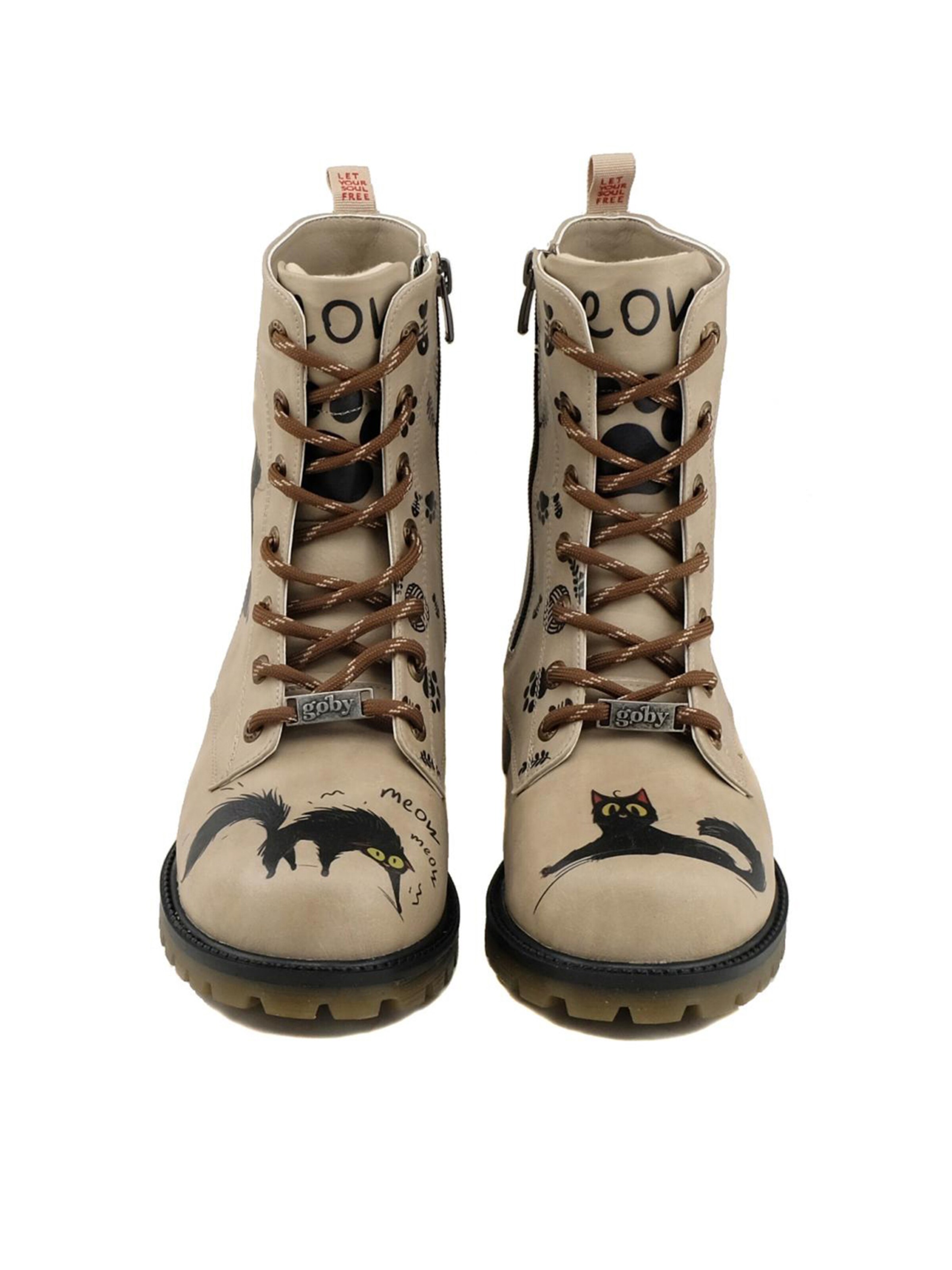 Goby Schnürstiefel 'Goby MAT102'‌‌‌‌‌‌ in Beige