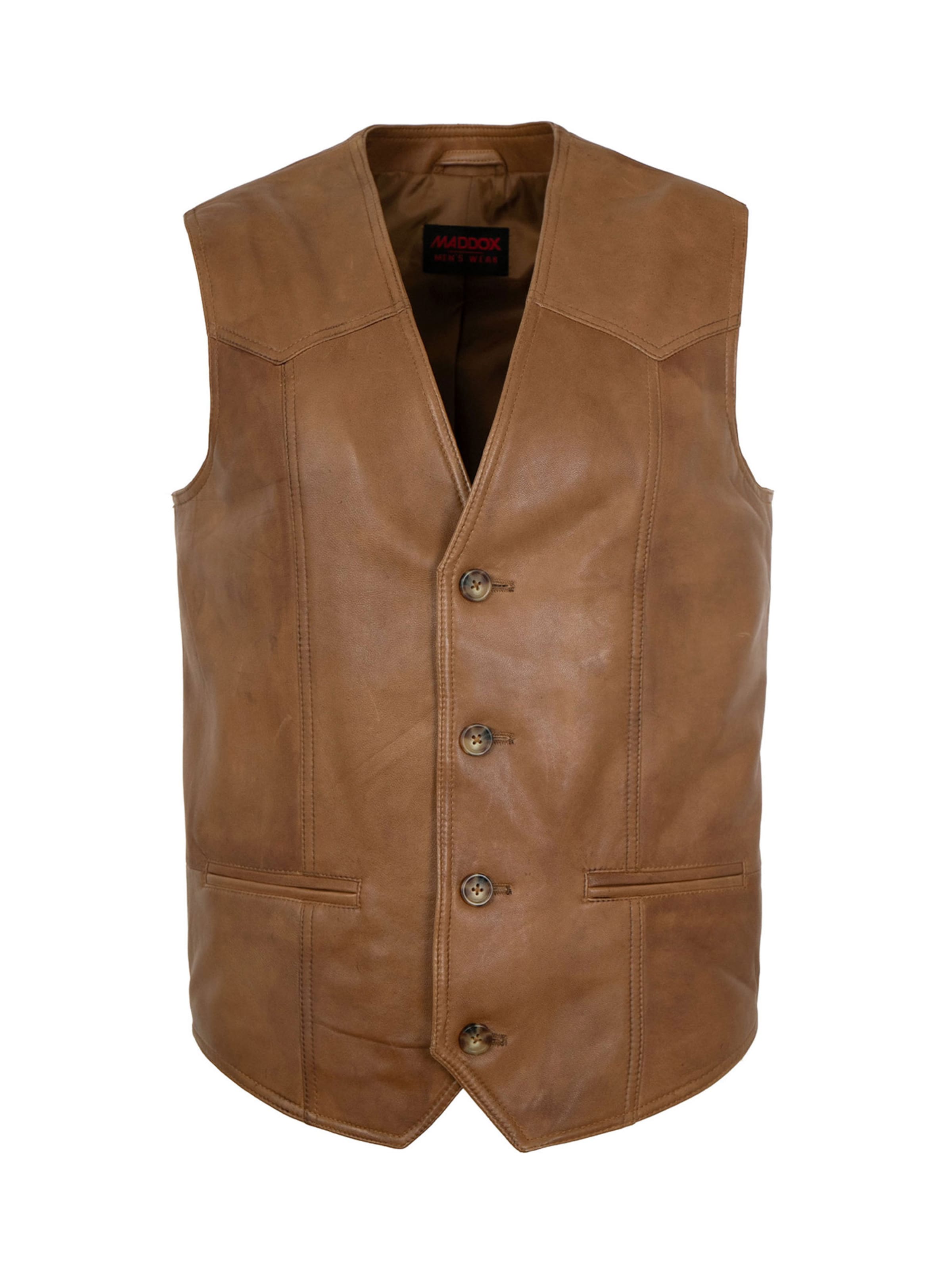 MADDOX Vest 'Freddy' in Brown: front