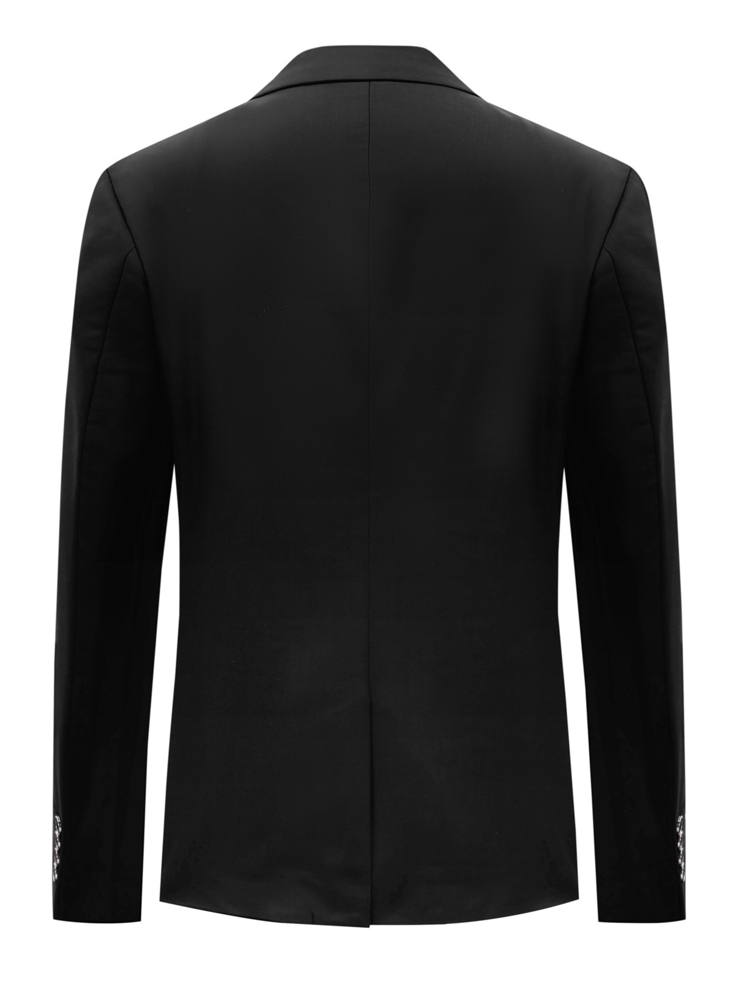 YOUTHUP Slim fit Suit Jacket 'Prägung' in Black