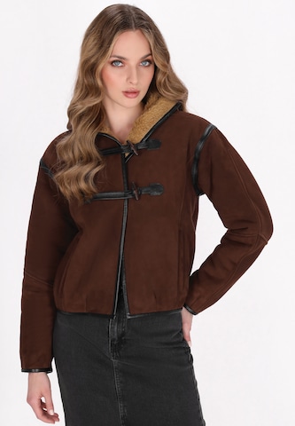 DreiMaster Vintage Tussenjas in Bruin: voorkant