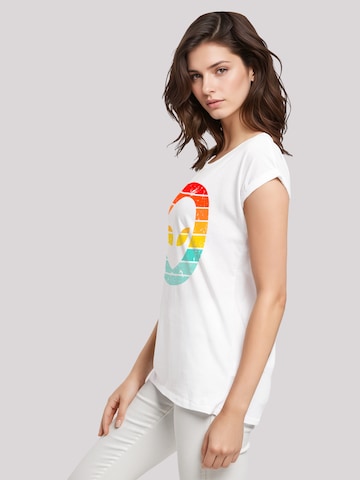 F4NT4STIC Shirt 'Alien Retro Sonnenuntergang' in White