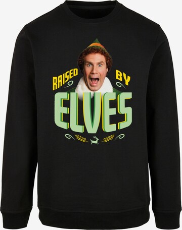 Sweat-shirt 'Elf - Raised By Elves' ABSOLUTE CULT en noir : devant