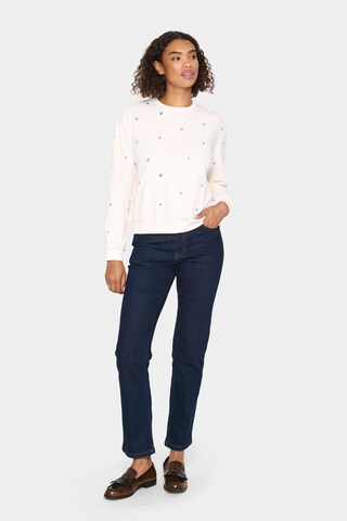 SAINT TROPEZ Sweatshirt 'Dagna' in White