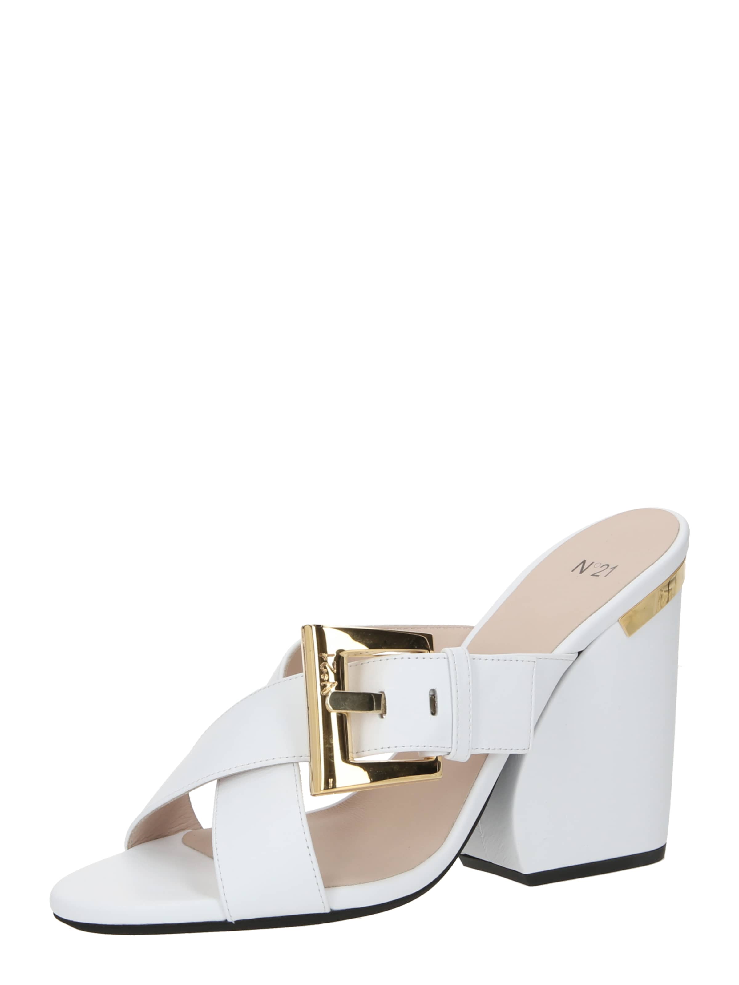 N°21 Pantolette in Weiß: Vorderseite