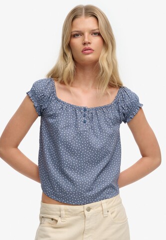 Superdry & Co Blouse in Blauw: voorkant