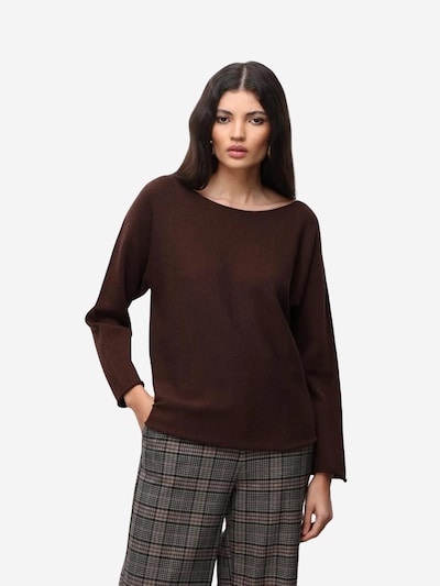 MixRay Pullover in XS-XL in dunkelbraun, Produktansicht