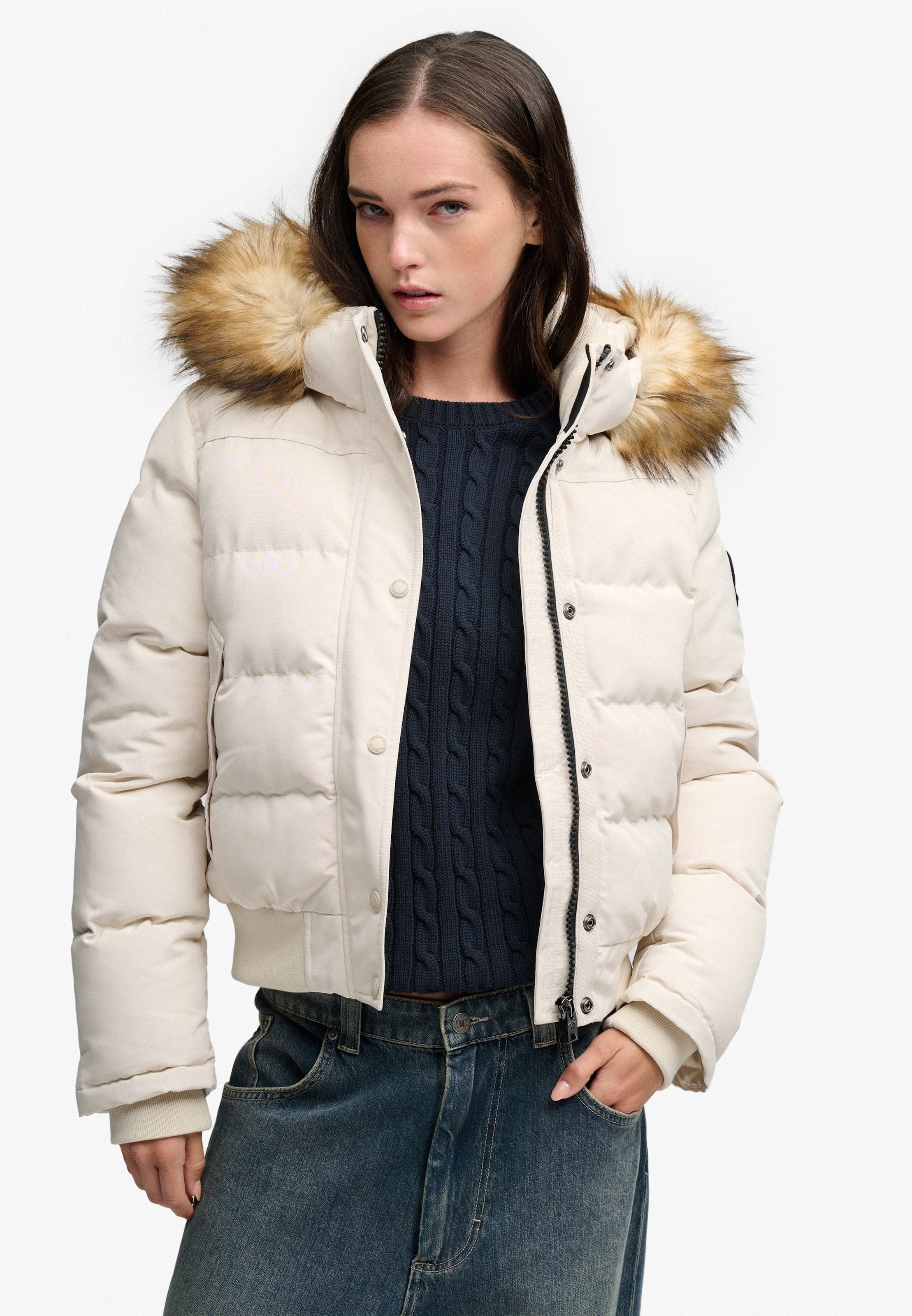 Superdry & Co Winter Jacket 'Everest' in Grey: front