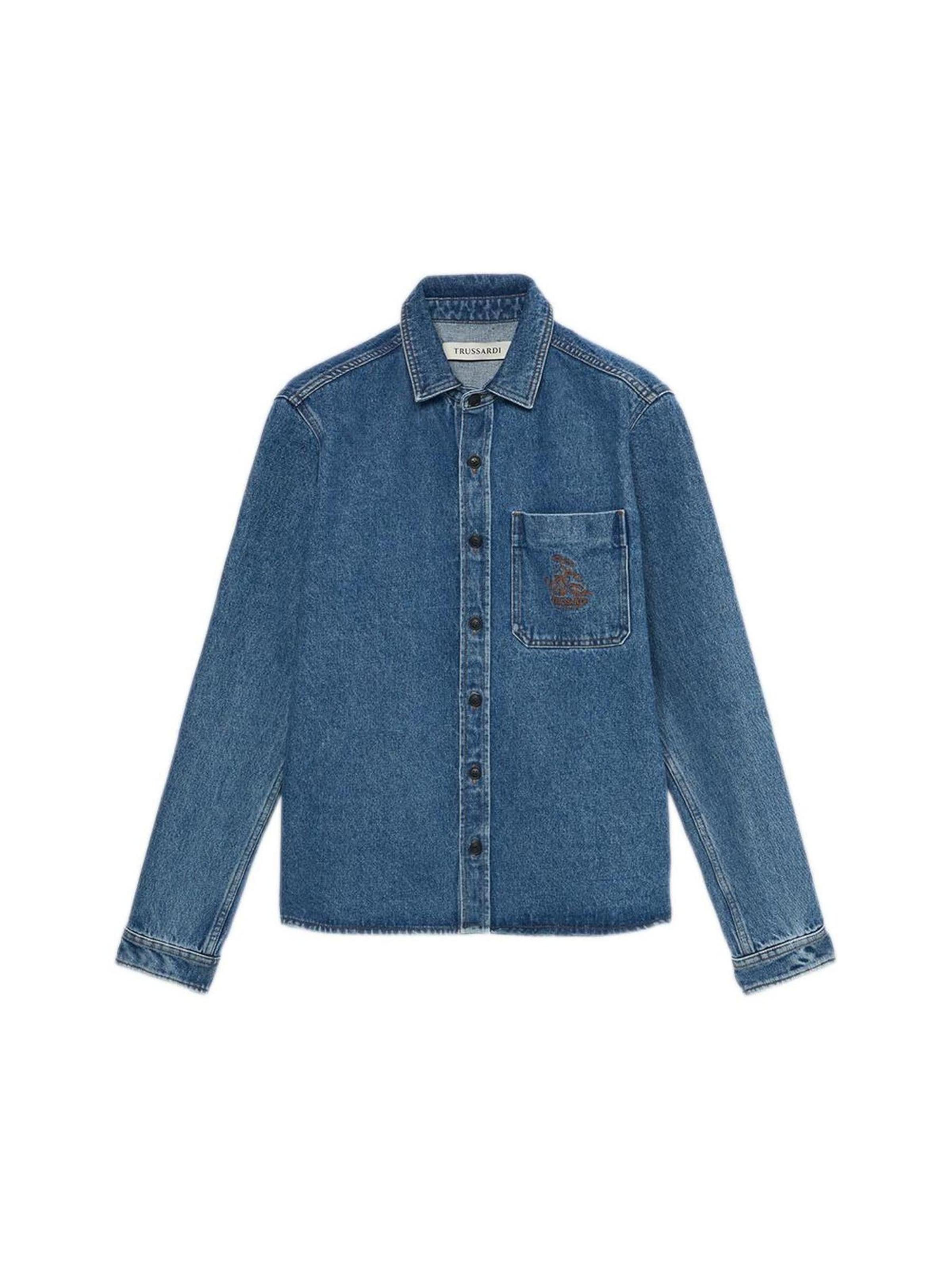 Trussardi - Camiseta en azul: frente