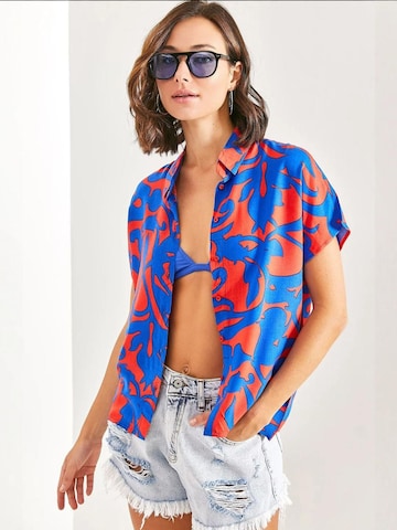 Bianco Lucci Blouse in Blauw