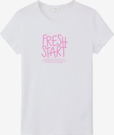 s.Oliver T-Shirt en rose / blanc, Vue avec produit