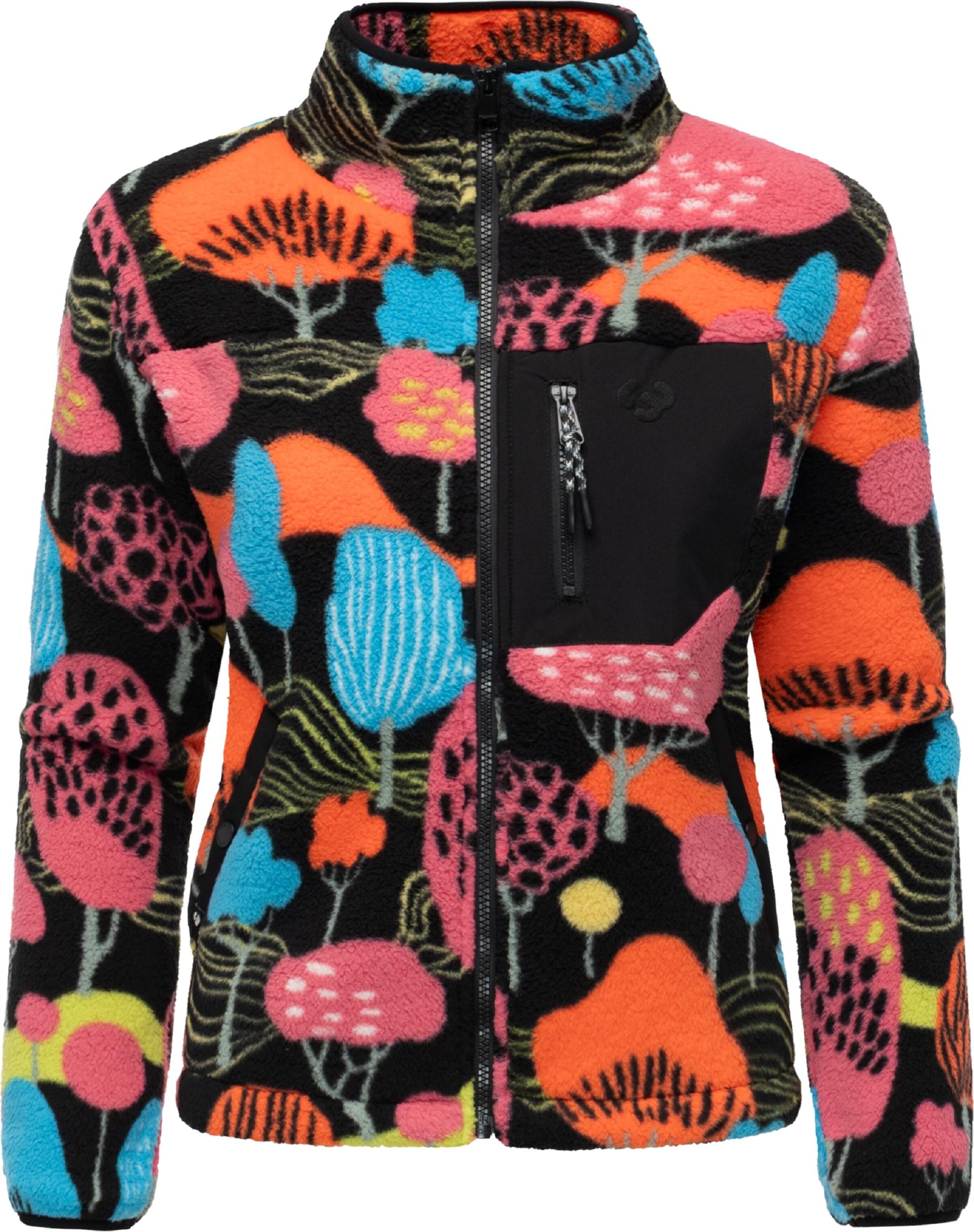 Ragwear Ζακέτα φλις 'Alaris' σε μαύρο: μπροστά