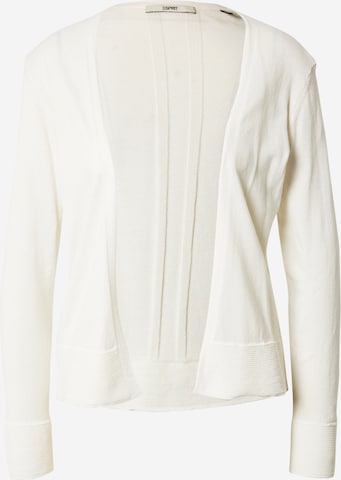 ESPRIT Knit cardigan in White: front