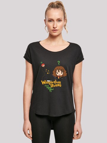 F4NT4STIC T-Shirt 'Harry Potter Hermione Granger Wingardium Leviosa Junior' in Schwarz: Vorderseite