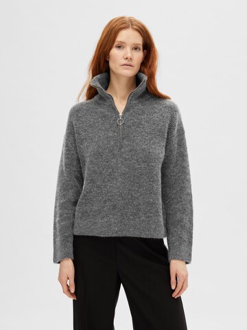 Pull-over SELECTED FEMME en gris : devant