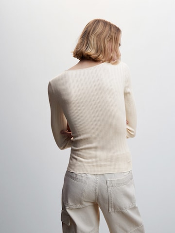 MANGO Pullover 'RISU' i beige