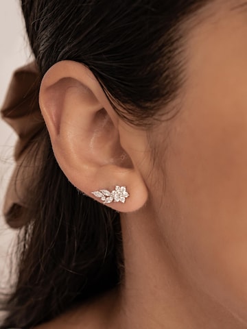 Boucles d'oreilles 'Petal Drape Climber' Hey Happiness en argent