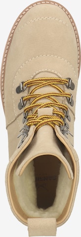 SANSIBAR Lace-Up Ankle Boots in Beige