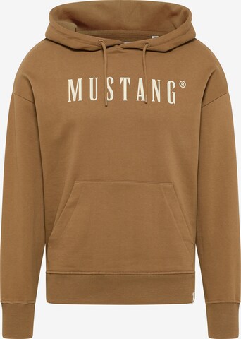 MUSTANG Sweatshirt in Brown: front