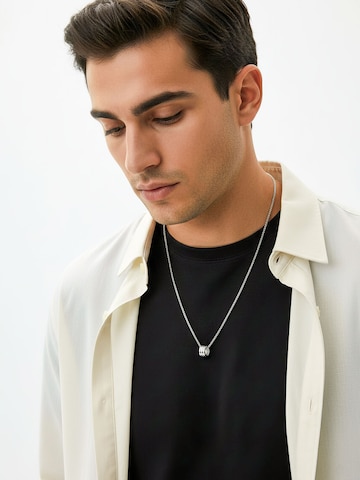 Nemomatheo Necklace 'Hip-Hop-Gliederkette Streetstyle' in Silver