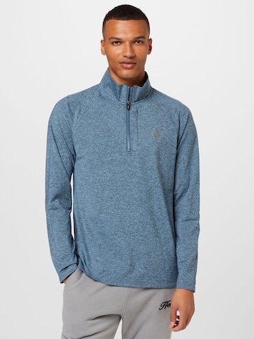 Pull-over de sport SKECHERS en bleu : devant