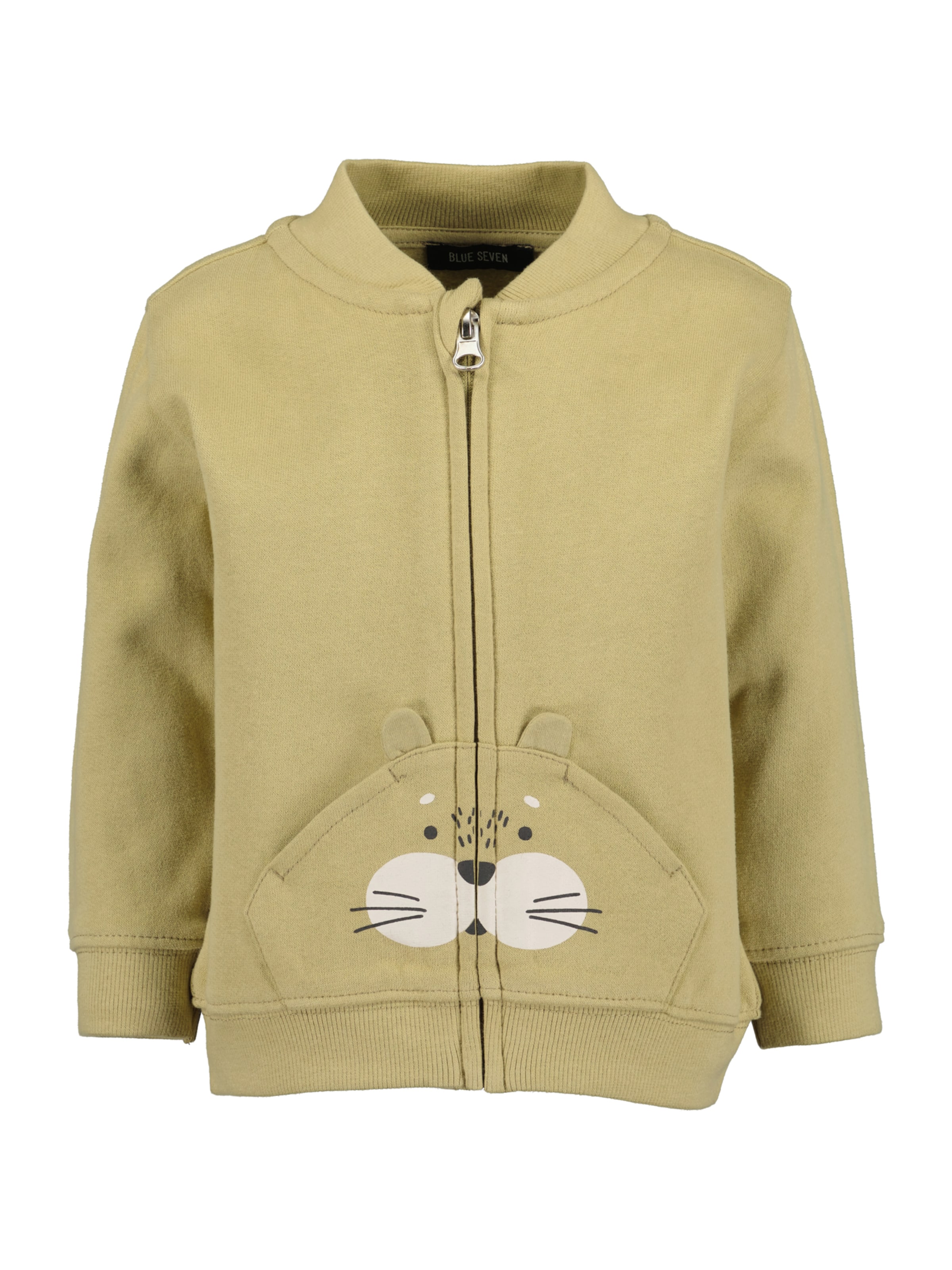 BLUE SEVEN Sweatjacke in Grün: Vorderseite