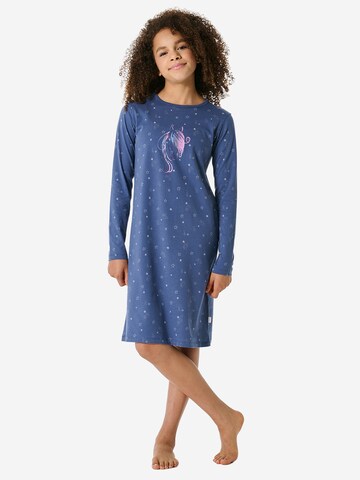 Chemise de nuit 'Horse World' SCHIESSER en bleu : devant