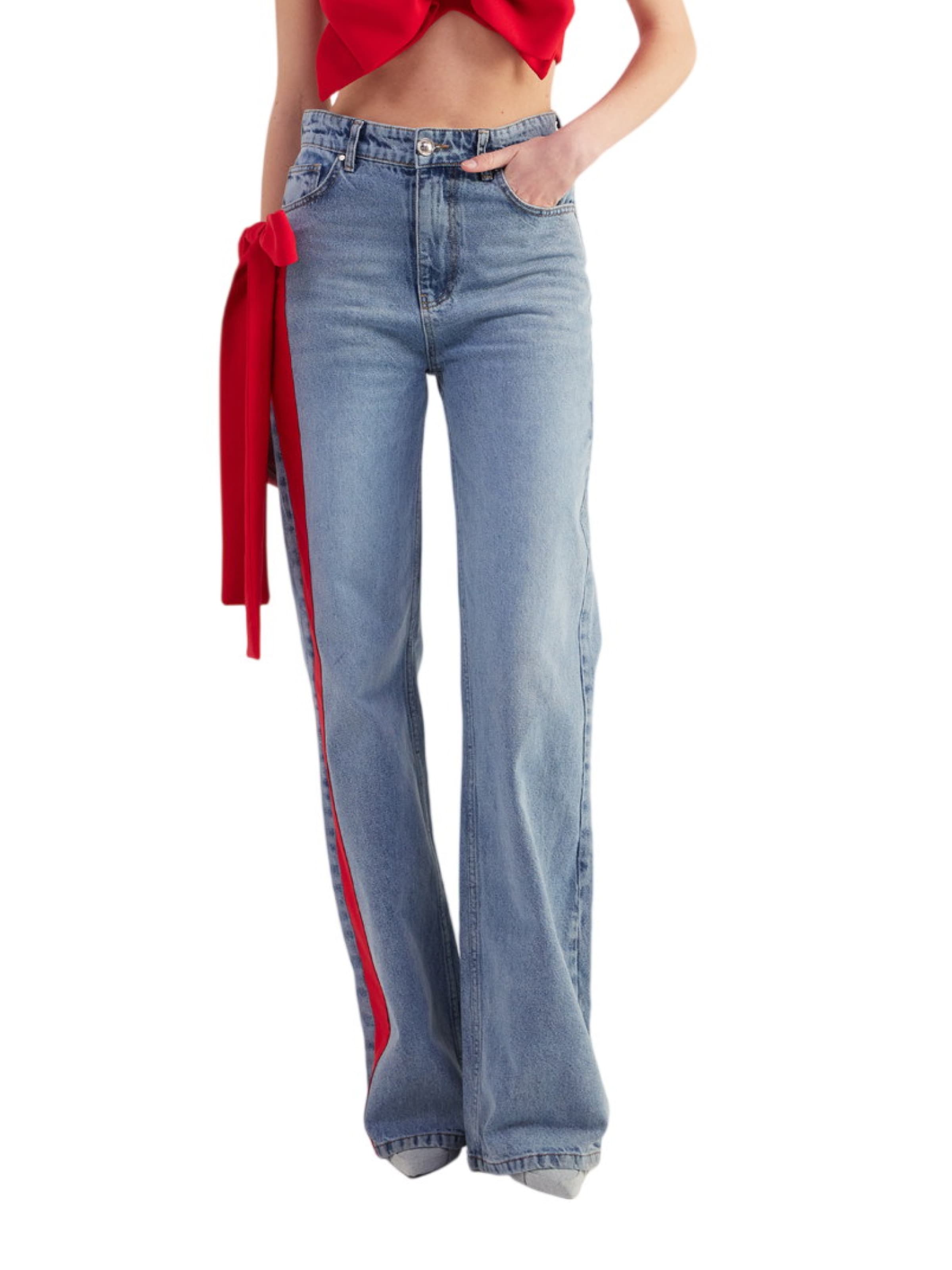 HOLLY LOLLY Wide leg Jeans in Blue: front