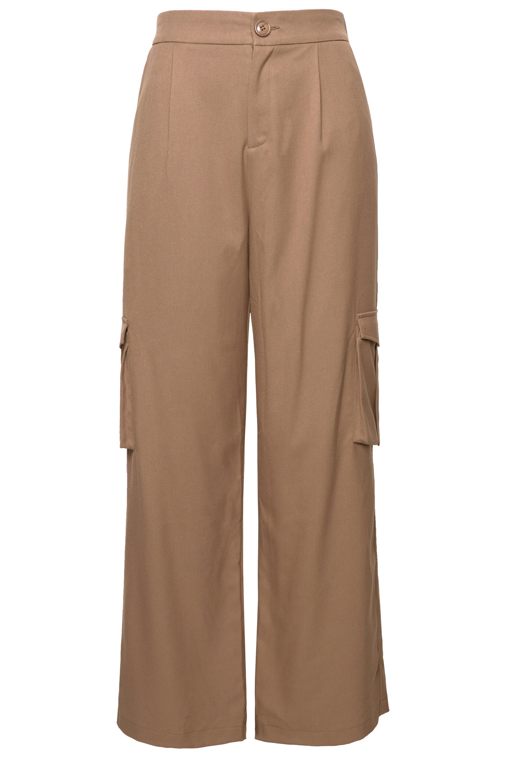 Studio Untold Bandplooibroek in Bruin: voorkant