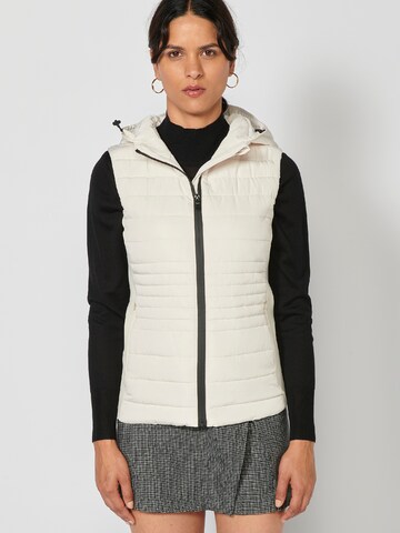 KOROSHI Bodywarmer in Wit: voorkant