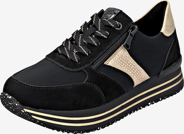 Baskets basses REMONTE en noir : devant