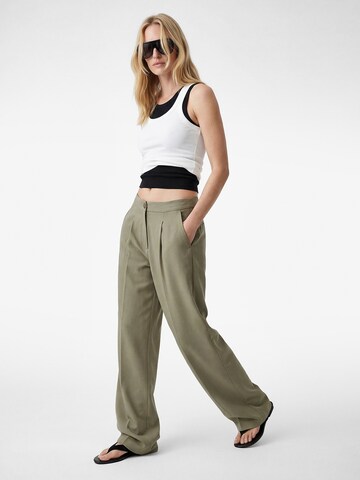 Koton Wide leg Pleat-front trousers in Green