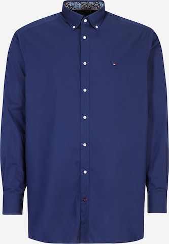 Tommy Hilfiger Big & Tall Slim fit Button Up Shirt in Blue: front