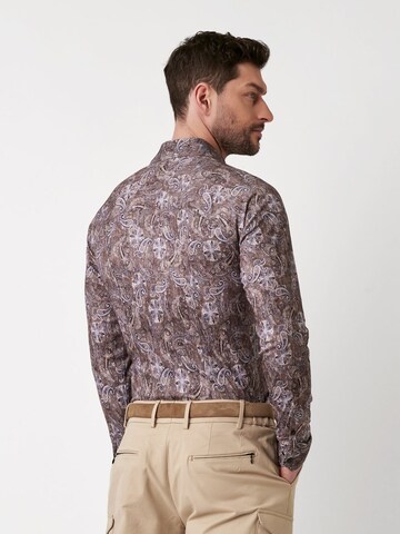 DESOTO Slim fit Button Up Shirt in Brown