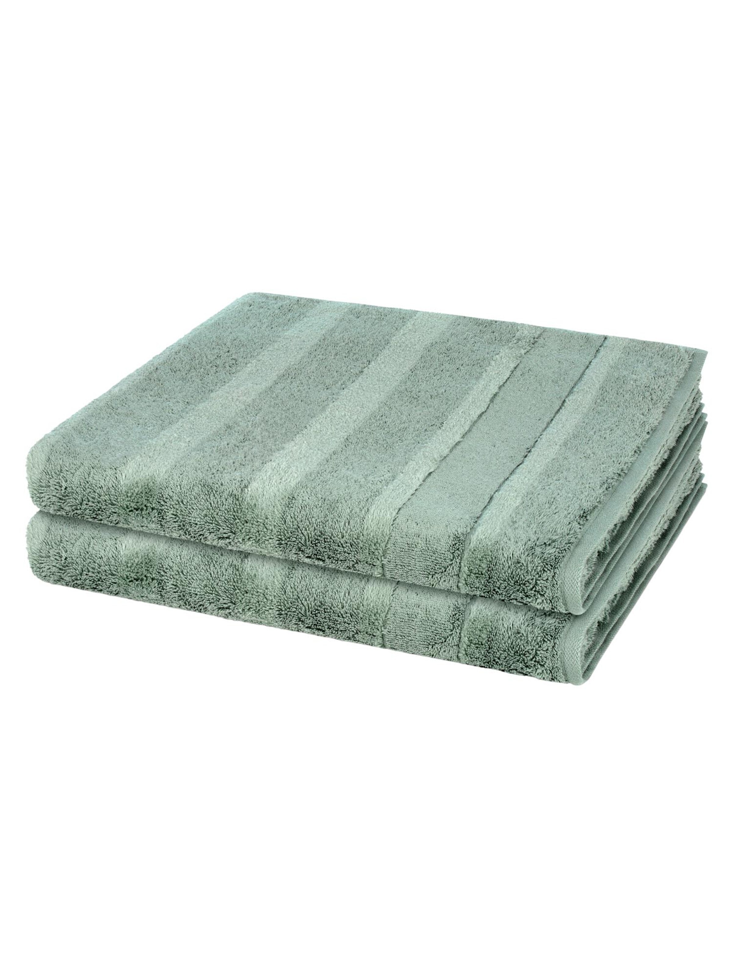Cawö Towel 'Noblesse' in Green: front