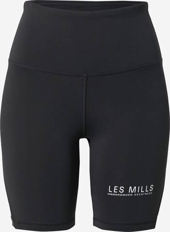 Skinny Pantalon de sport 'Les Mills' Reebok en noir : devant