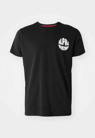 ALPHA INDUSTRIES Shirt in Zwart: voorkant