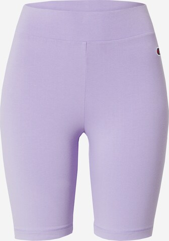 Champion Authentic Athletic Apparel Skinny Shorts in Lila: predná strana