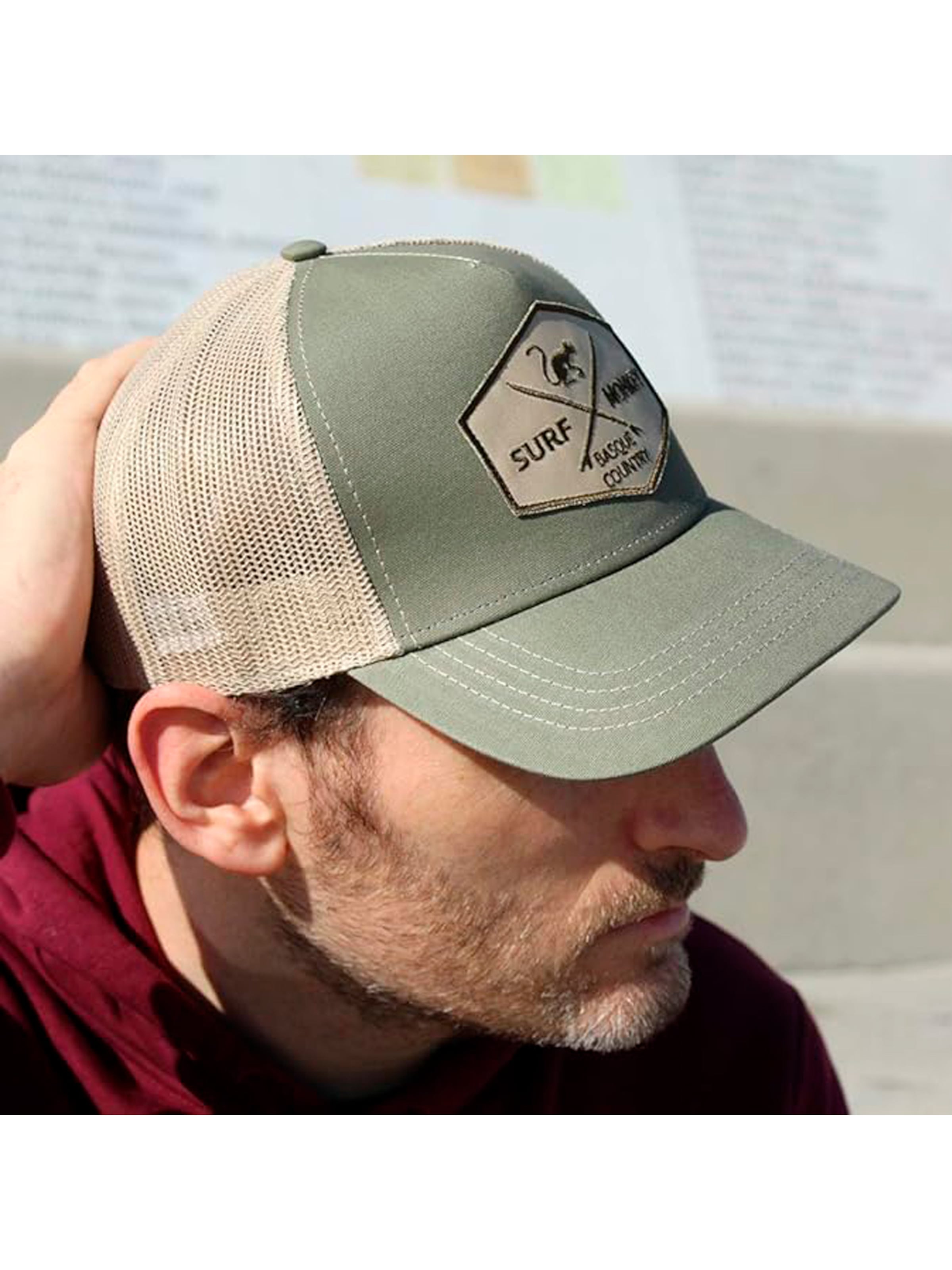 Cappello da baseball sportivo di Surf Monkey in verde