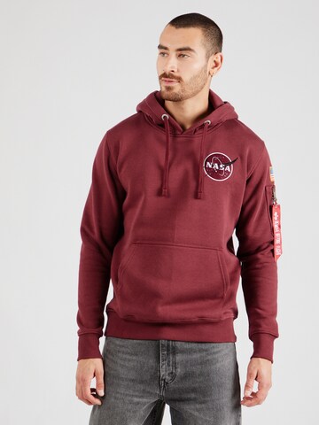 ALPHA INDUSTRIES Sweatshirt 'Space Shuttle' in Rot: Vorderseite
