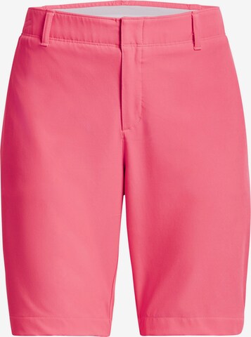 UNDER ARMOUR Regular Workout Pants 'Links' in Pink: front