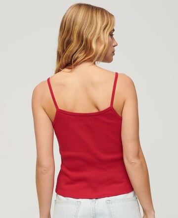 Superdry Top 'Athletic College' in Rood