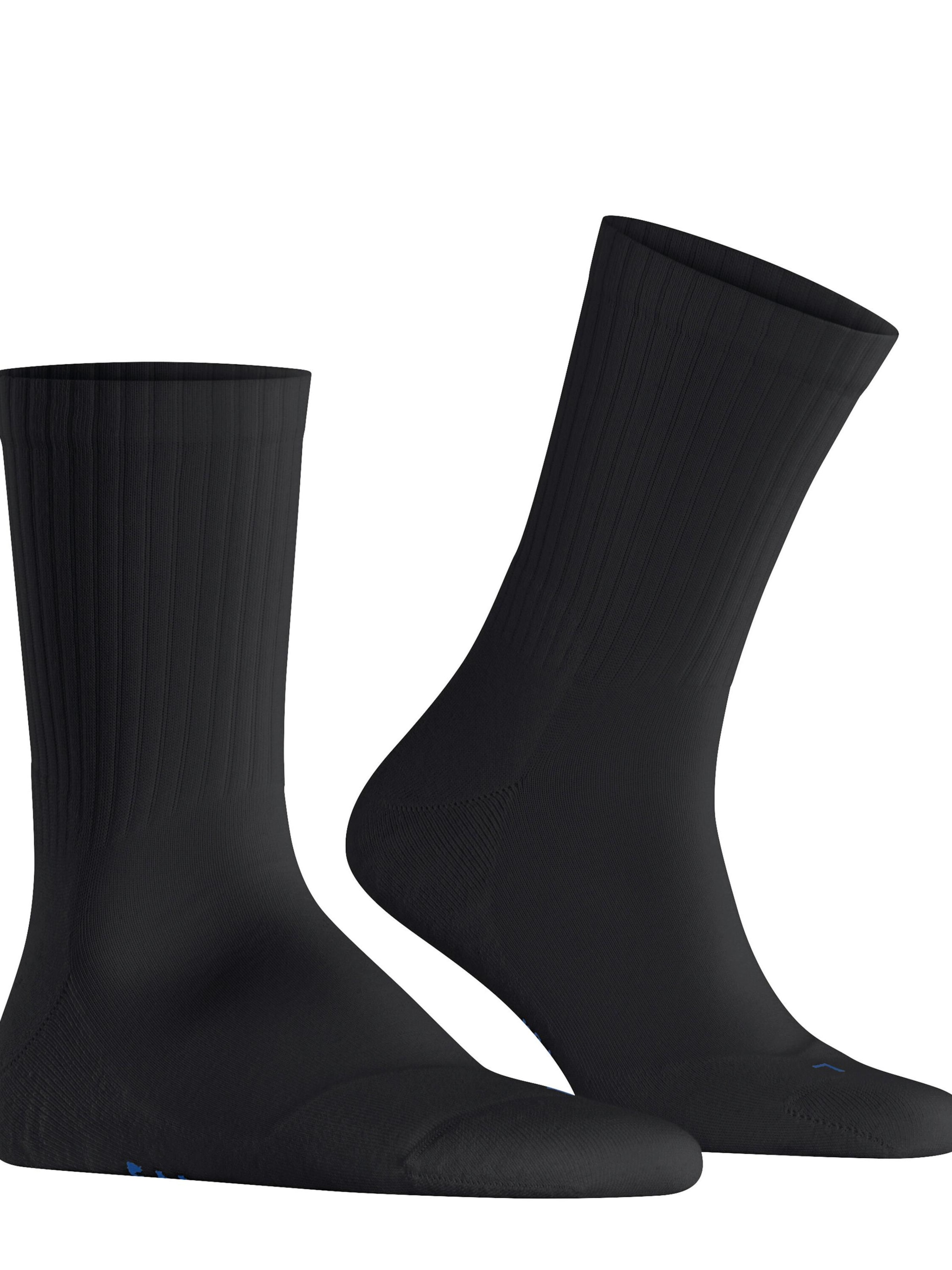 FALKE Socks 'Run Rib Crew' in Black