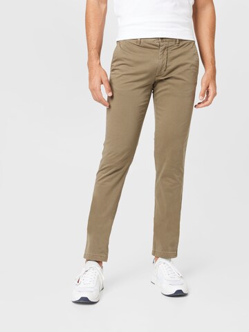 TOMMY HILFIGER Slim fit Chino Pants in Green: front