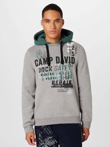 CAMP DAVID Sweatshirt 'Shipyard' in Grau: predná strana