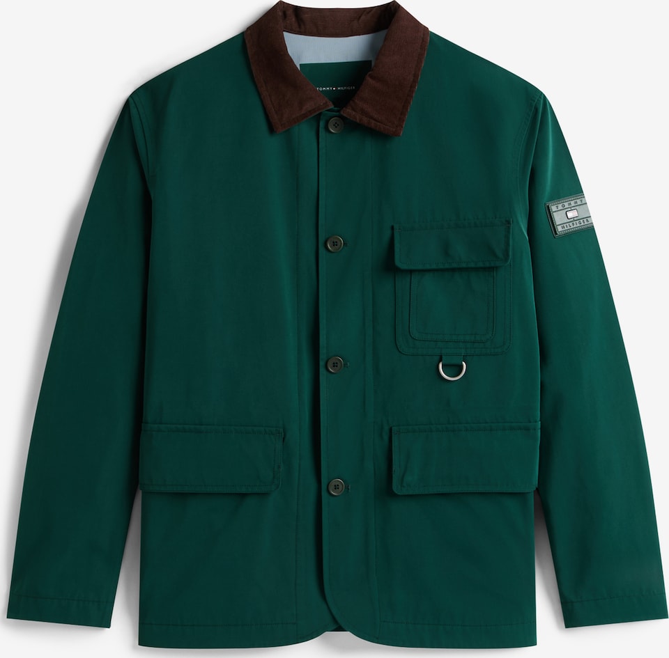Geacă de primăvară-toamnă de la TOMMY HILFIGER pe verde: față