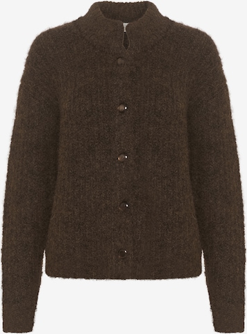 Kaffe Knit Cardigan 'Aane' in Brown: front